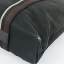 HERMES Troca Vertical Tote Bag Cotton Black Silver Auth ar13941-12