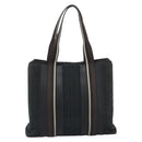 HERMES Troca Vertical Tote Bag Cotton Black Silver Auth ar13941-2