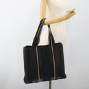 HERMES Troca Vertical Tote Bag Cotton Black Silver Auth ar13941-21