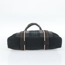 HERMES Troca Vertical Tote Bag Cotton Black Silver Auth ar13941-9