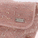 CHANEL Shoulder Bag Tweed Pink Silver CC Auth ar13942A-18