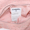 CHANEL Shoulder Bag Tweed Pink Silver CC Auth ar13942A-11