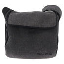 Miu Miu Shoulder Bag Cotton Gray Auth ar13943A-13
