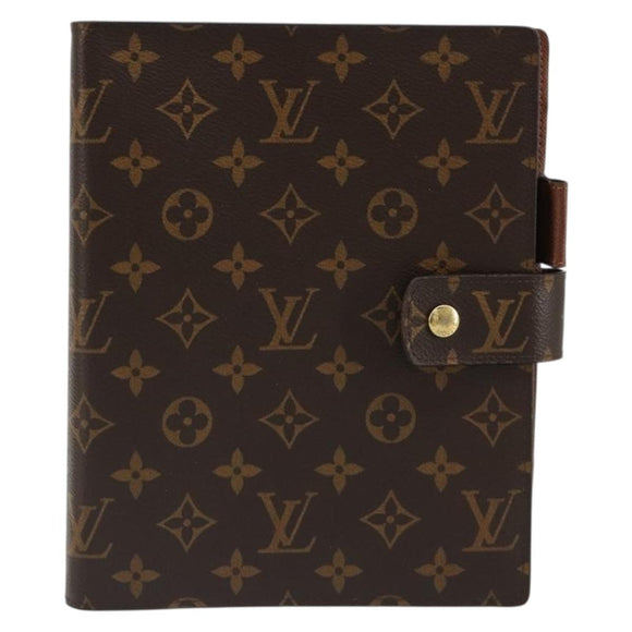 LOUIS VUITTON Monogram Agenda GM Day Planner Cover R20006 LV Auth ar13947
