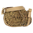 BOTTEGA VENETA Shoulder Bag Rattan Gold Auth ar13948-1