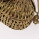 BOTTEGA VENETA Shoulder Bag Rattan Gold Auth ar13948-11