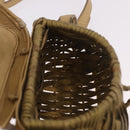 BOTTEGA VENETA Shoulder Bag Rattan Gold Auth ar13948-17