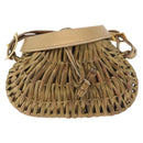 BOTTEGA VENETA Shoulder Bag Rattan Gold Auth ar13948-2