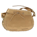 BOTTEGA VENETA Shoulder Bag Rattan Gold Auth ar13948-3