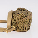 BOTTEGA VENETA Shoulder Bag Rattan Gold Auth ar13948-5