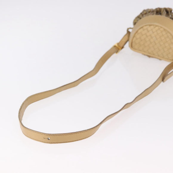 BOTTEGA VENETA Shoulder Bag Rattan Gold Auth ar13948