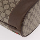 GUCCI GG Supreme Web Sherry Line Purse Bag PVC Beige 164 02 085 Auth ar13949-15