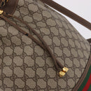 GUCCI GG Supreme Web Sherry Line Purse Bag PVC Beige 164 02 085 Auth ar13949-17