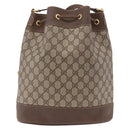 GUCCI GG Supreme Web Sherry Line Purse Bag PVC Beige 164 02 085 Auth ar13949-2