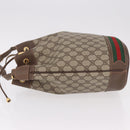 GUCCI GG Supreme Web Sherry Line Purse Bag PVC Beige 164 02 085 Auth ar13949-4