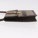 GUCCI GG Supreme Web Sherry Line Shoulder Bag PVC Beige Gold Auth ar13950-4