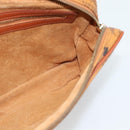 MCM Vicetos Logogram Clutch Bag PVC Leather Brown Gold Auth ar13951-18