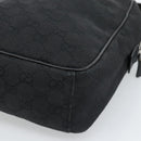 GUCCI GG Canvas Shoulder Bag Black Silver 122759 Auth ar13952-9