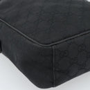 GUCCI GG Canvas Shoulder Bag Black Silver 122759 Auth ar13952-14