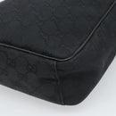GUCCI GG Canvas Shoulder Bag Black Silver 122759 Auth ar13952-15