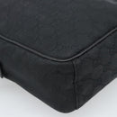 GUCCI GG Canvas Shoulder Bag Black Silver 122759 Auth ar13952-16