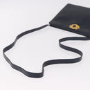 Salvatore Ferragamo Shoulder Bag Leather Navy Gold Auth ar13953-7