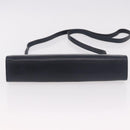 Salvatore Ferragamo Shoulder Bag Leather Navy Gold Auth ar13953-9