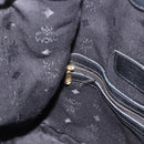 MCM Vicetos Logogram Shoulder Bag PVC Black Gold Auth ar13954-20