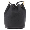 MCM Vicetos Logogram Shoulder Bag PVC Black Gold Auth ar13954-2