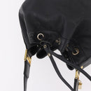 MCM Vicetos Logogram Shoulder Bag PVC Black Gold Auth ar13954-6
