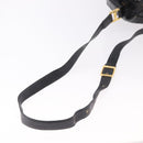 MCM Vicetos Logogram Shoulder Bag PVC Black Gold Auth ar13954-7