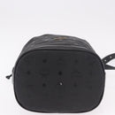 MCM Vicetos Logogram Shoulder Bag PVC Black Gold Auth ar13954-5