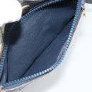 GUCCI GG Supreme Sherry Line Shoulder Bag PVC Navy Gold Auth ar13955-19