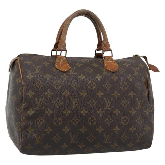 LOUIS VUITTON Monogram Speedy 30 Hand Bag M41526 LV Auth ar13956