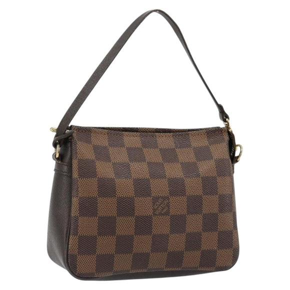 LOUIS VUITTON Damier Ebene Trousse Makeup Pouch N51982 LV Auth ar13958V