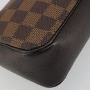 LOUIS VUITTON Damier Ebene Trousse Makeup Pouch N51982 LV Auth ar13958V-11