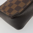 LOUIS VUITTON Damier Ebene Trousse Makeup Pouch N51982 LV Auth ar13958V-13