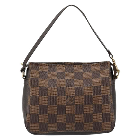 LOUIS VUITTON Damier Ebene Trousse Makeup Pouch N51982 LV Auth ar13958V
