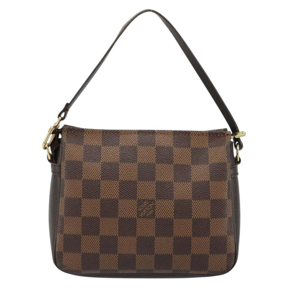 LOUIS VUITTON Damier Ebene Trousse Makeup Pouch N51982 LV Auth ar13958V
