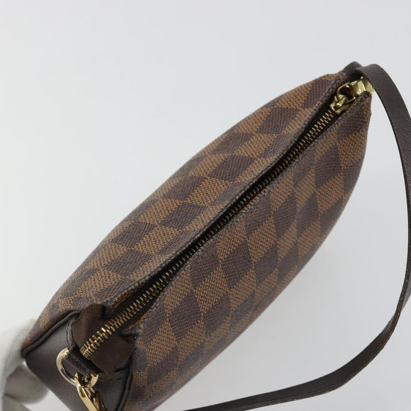 LOUIS VUITTON Damier Ebene Trousse Makeup Pouch N51982 LV Auth ar13958V