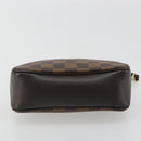 LOUIS VUITTON Damier Ebene Trousse Makeup Pouch N51982 LV Auth ar13958V-9