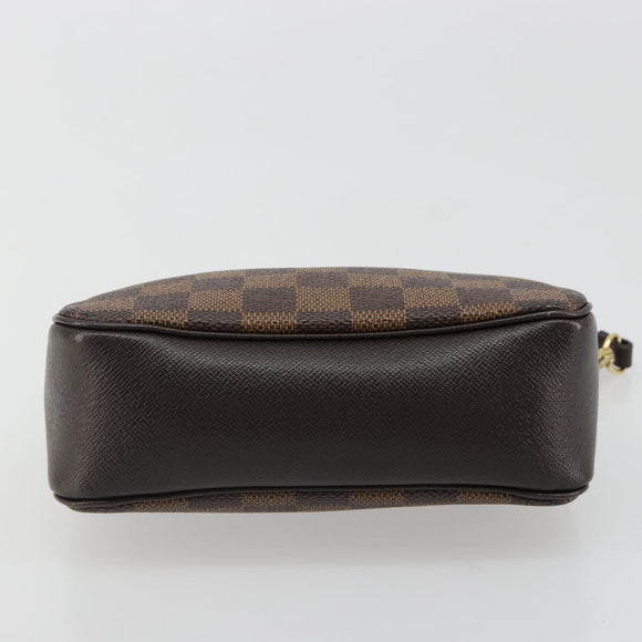 LOUIS VUITTON Damier Ebene Trousse Makeup Pouch N51982 LV Auth ar13958V