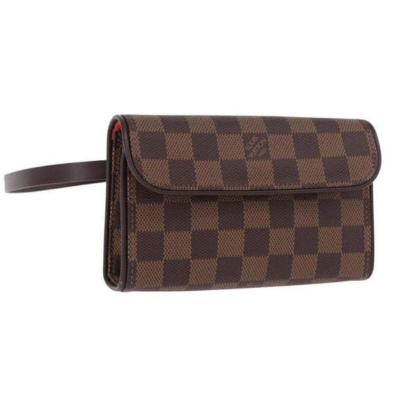 LOUIS VUITTON Damier Ebene Pochette Florentine Waist Bag N51856 LV Auth ar13959V
