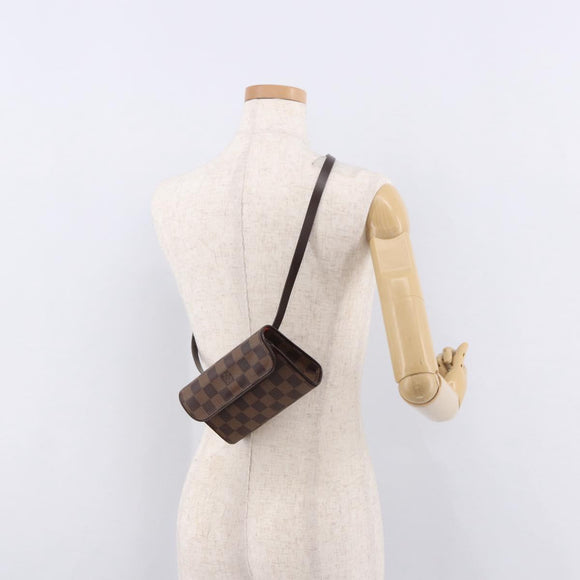 LOUIS VUITTON Damier Ebene Pochette Florentine Waist Bag N51856 LV Auth ar13959V