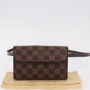 LOUIS VUITTON Damier Ebene Pochette Florentine Waist Bag N51856 LV Auth ar13959V-12