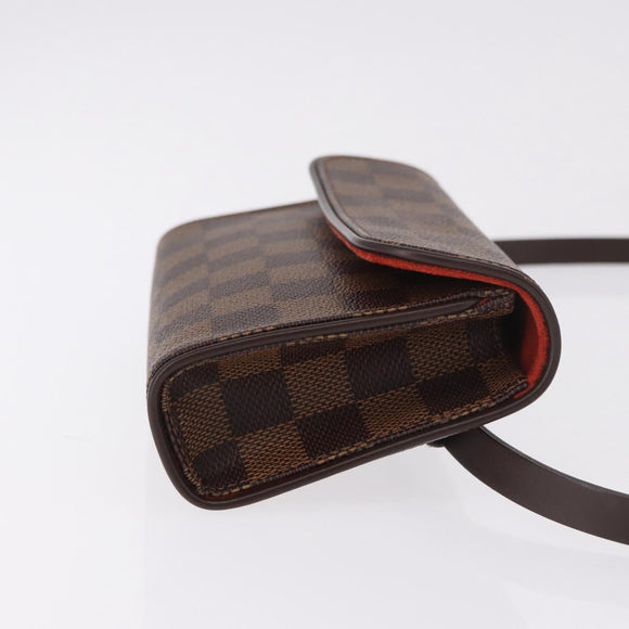 LOUIS VUITTON Damier Ebene Pochette Florentine Waist Bag N51856 LV Auth ar13959V