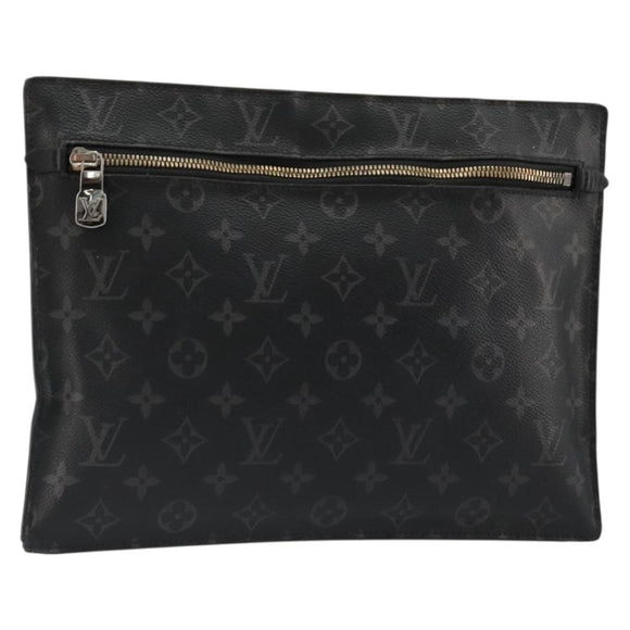 LOUIS VUITTON Monogram Eclipse Grand Sac Pouch M44733 LV Auth ar13960