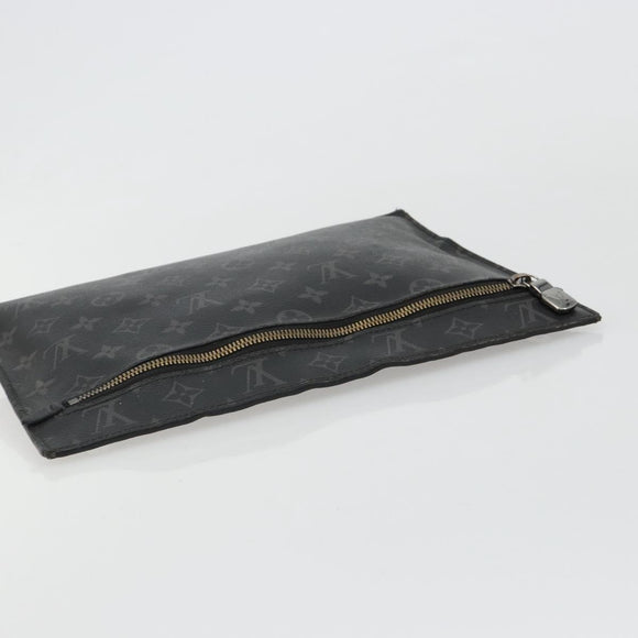 LOUIS VUITTON Monogram Eclipse Grand Sac Pouch M44733 LV Auth ar13960