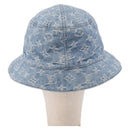 LOUIS VUITTON Monogram Denim Bucket hat Hat Blue LV Auth ar13961A-2