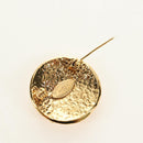 CHANEL Brooch metal Gold Tone CC Auth ar13964V-4
